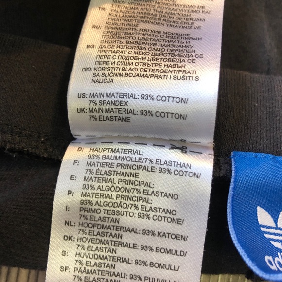 SOLD Adidas Black 3 White Stripe Leggings Pants - Picture 10 of 10